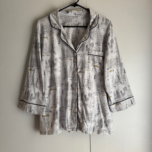 BedHead Pajamas City Print PJ Top Only Women’s Size XL - Picture 2 of 13